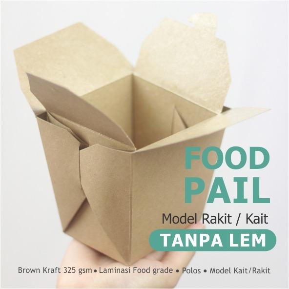 Food Pail XL / Paper Rice Box Laminasi Foodgrade ukuran XL