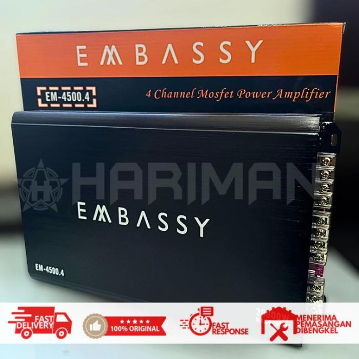 POWER MOBIL 4 Channel EMBASSY EA-450 & Power Embassy EM 4500.4 Power Amplifier 4 channel