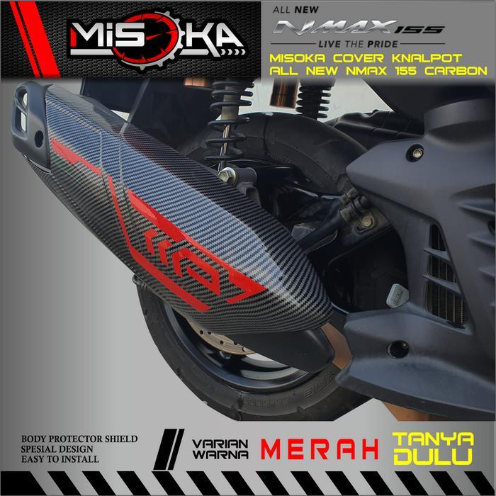 Misoka Cover Knalpot All New Nmax 155 Carbon Aksesoris Motor Yamaha Keren Motorcycle Forsale
