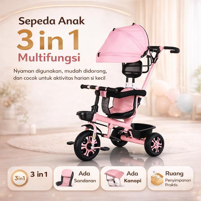 Free KardusSepeda roda tiga sepeda roda 3 bayi tricycle anak sepeda anak roda 3 stroller Anak toys