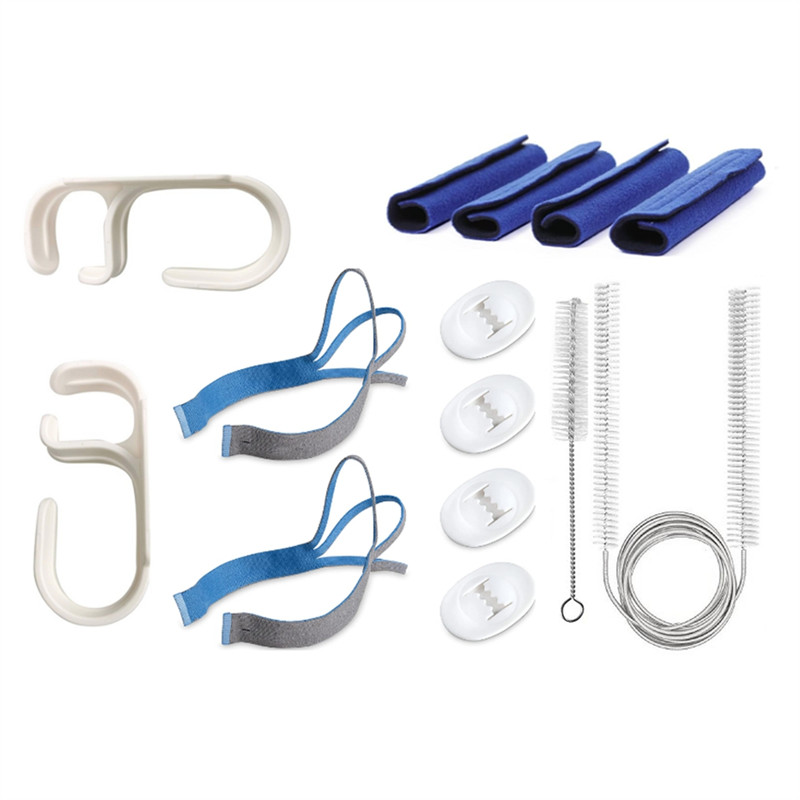 B50B-Nasal Pillow Mask CPAP Headgear Strap Kit Replacement Headgear Blue & White For Resmed Airfit