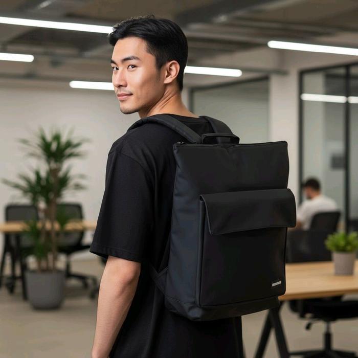 SAVAGE PLUTO RANSEL JUMBO SLIM PRIA WANITA BACKPACK LAPTOP HITAM