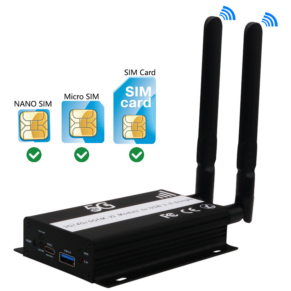 M.2 to USB 3.0 Adapter Antenna B Key NGFF Wireless Card Converter with SIM Card Slot for SIM Micro