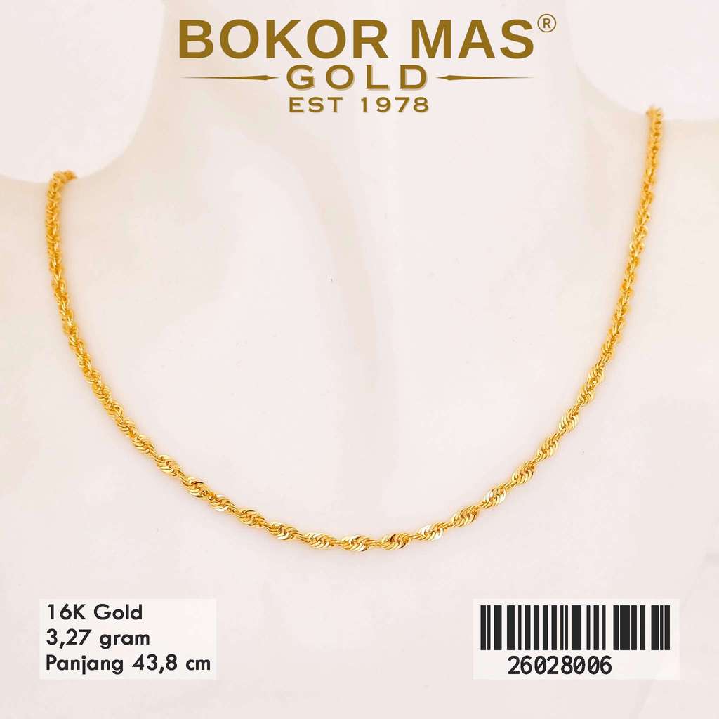 BokorMas Gold Kalung Tambang Korea Emas Asli Kadar 16K 26028006