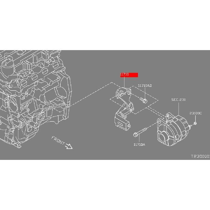 Grand Livina Juke Evalia Bracket Alternator Dinamo Ampere Ori Nissan