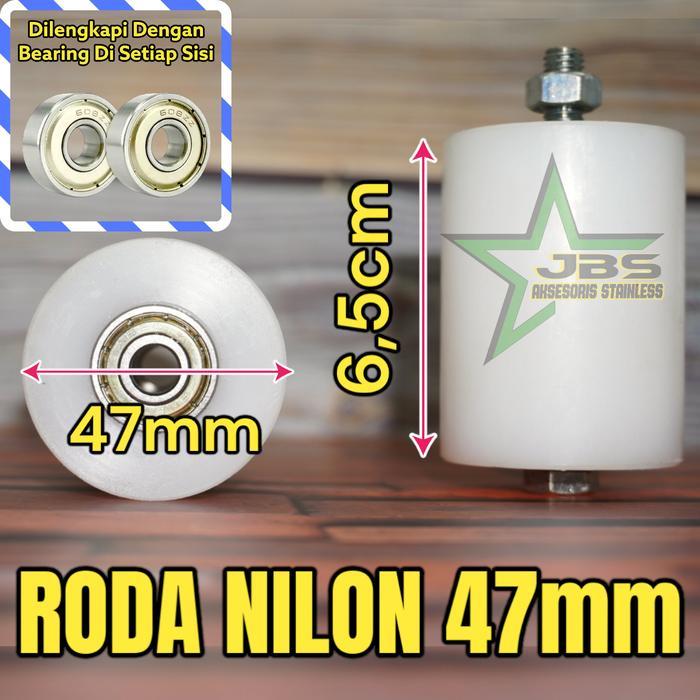 RODA NILON + BERING 47MM PINTU PAGAR BESI & STAINLESS STEEL