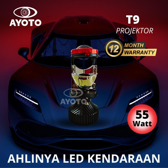 AYOTO Lampu Soket H4 Projie, T9-H4, Warna Putih, garansi 1 tahun Car Car