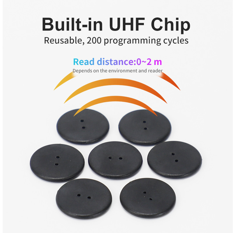 1000pcs PPS Button Washable Heat Resisting UHF RFID Passive Button Tag RFID Laundry Tag 860mhz