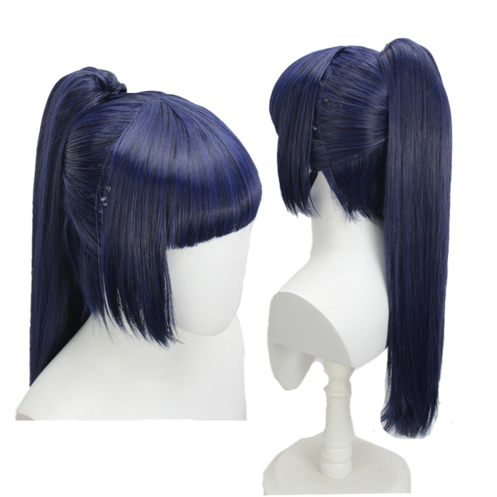 BLUE ARCHIVE SHIROKO SUNAOOKAMI COSPLAY WIG BLUE BLACK LONG HAIR FOR ANIME COSTUME PARTY