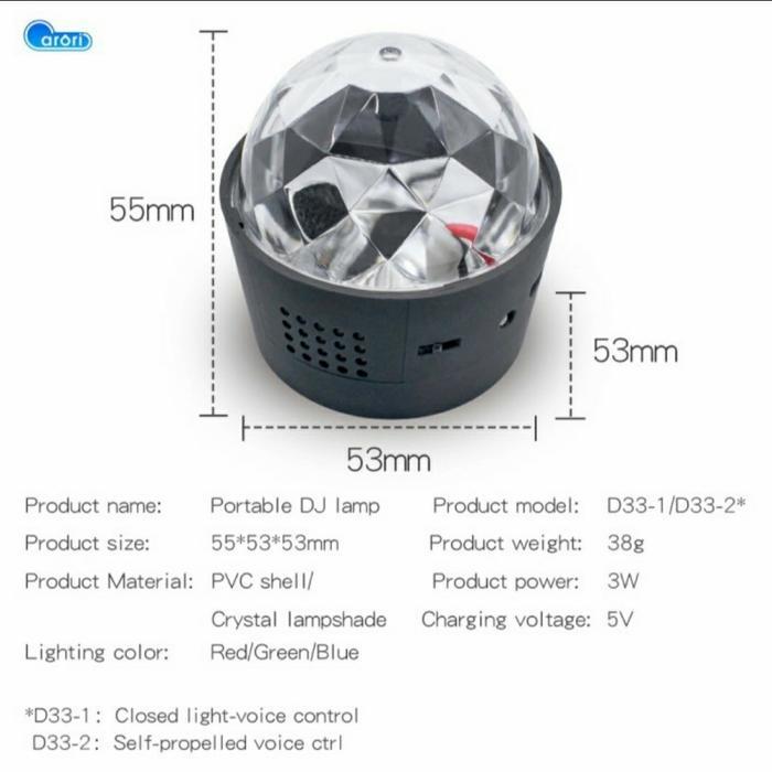 Mini Dj lights k688 - Lampu disco mini - Mini Disco Light