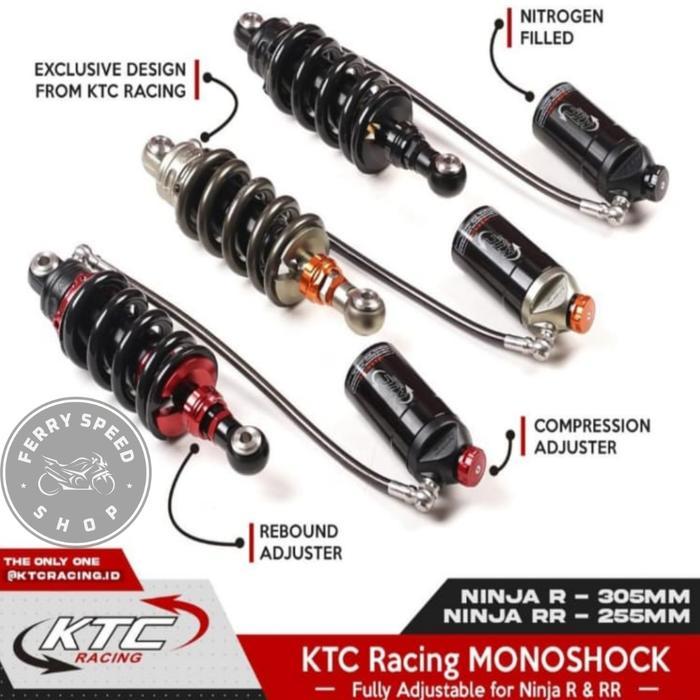 Monoshock Tabung Pisah Ktc Racing Ninja 150 R Ninja 150 Rr / Shock Belakang Ktc Ninja R & Ninja Rr