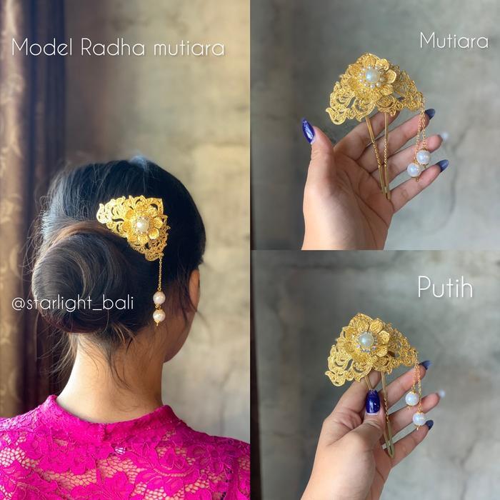 STARLIGHT BALI - Tusuk Konde Radha Permata Mutiara / konde sanggul / hiasan sanggul / jepit korea /