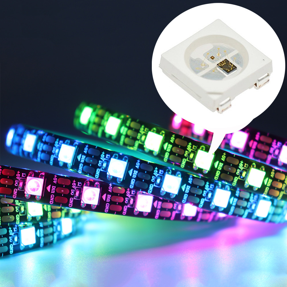 10-1000PCS WS2812B 5050 RGB LED Chip WS2812 Individually Addressable Pixels Chip WS2811 IC Built-in