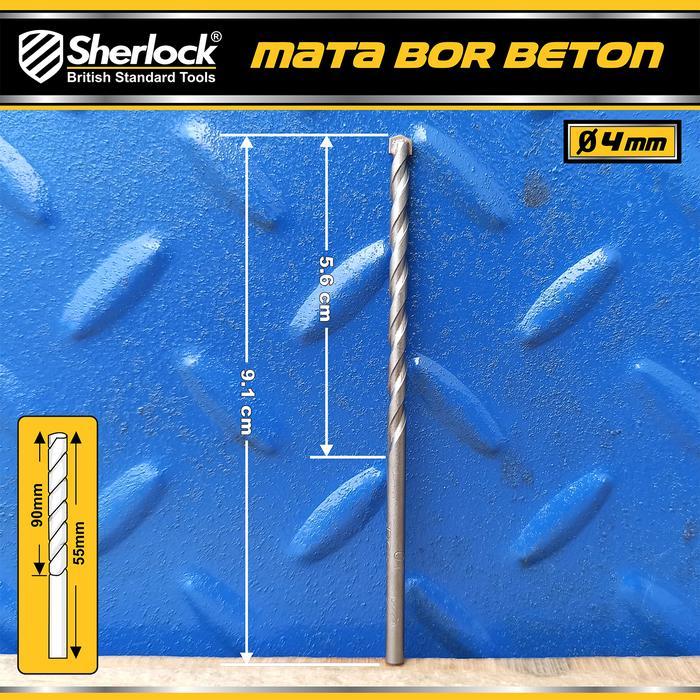 Mata Bor Beton Tct 4 Mm ( Mata Terbuat Dari Tungsten Carbide Tips)