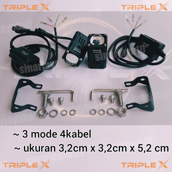 Led Tembak Mini Kecil Lampu Sorot Mobil Motor Triple X X1 X 1 Tambahan