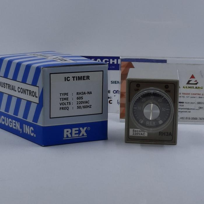 Ah3-3 = Rh3A-Na (60Sec & 220Vac), Ic Timer,Rex Murah