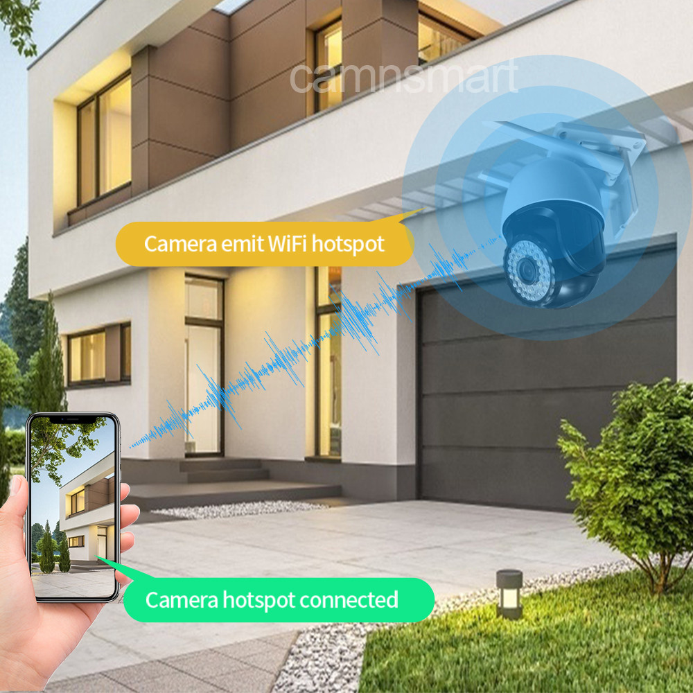 Ycc365plus 1080P Wireless Wifi Camera Outdoor PTZ Dome Speed Video Surveillance Smart Home Security