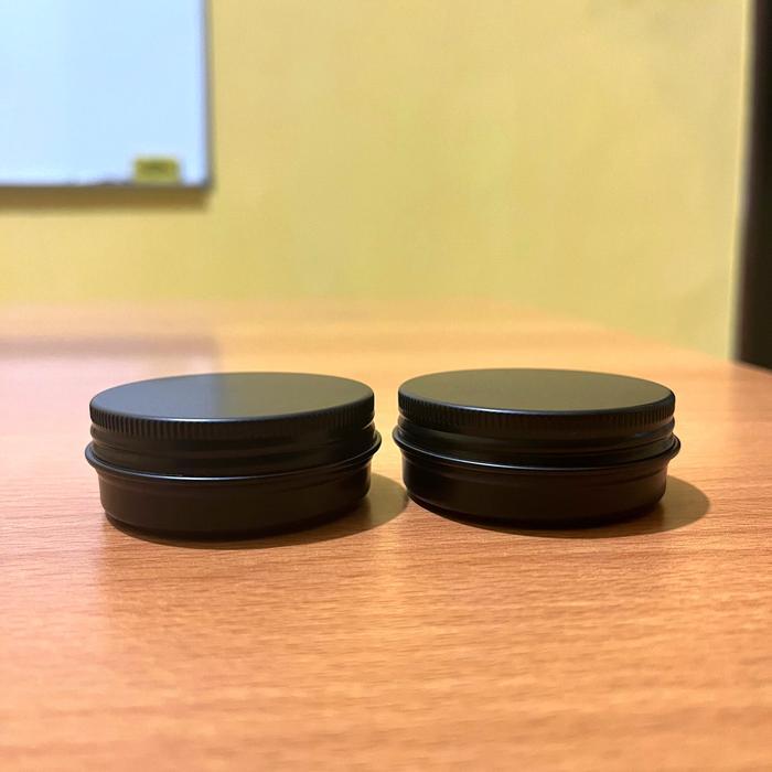 pot jar aluminium 30gr / pot pomade 30gr hitam / pot kaleng 30gr