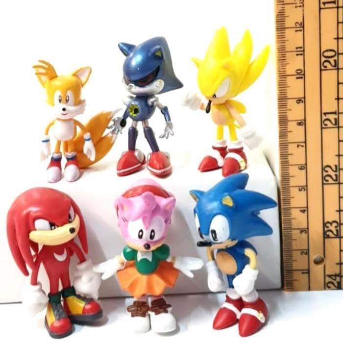 5Pcs/Set Sonic The Hedgehog Action Figure Mainan Hadiah Koleksi Anak Pasti Ori