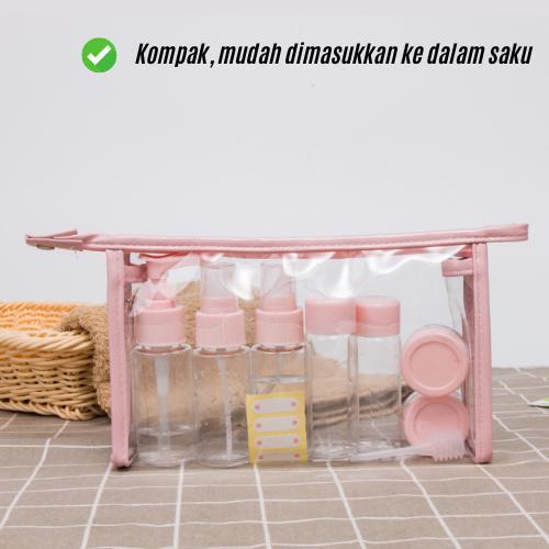 [DUORA] 7 PCS Travel Toiletries package Kit / Botol tempat Sabun lotion Kosmetik Mini untuk