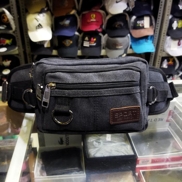 Sale Tas Pinggang Kanvas Pria Kanvas Import/ Waistbag Canvas Import