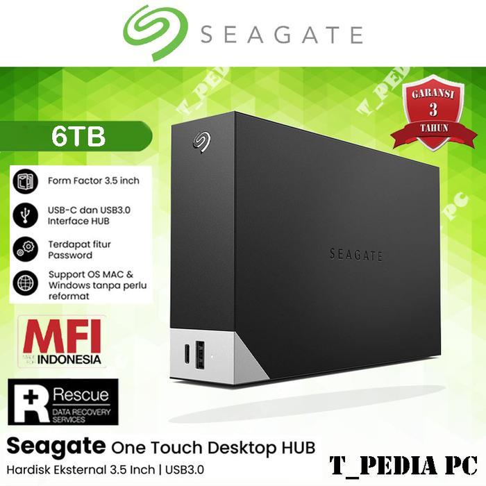 Seagate Backup Plus Desktop Hub Harddisk Eksternal 6TB