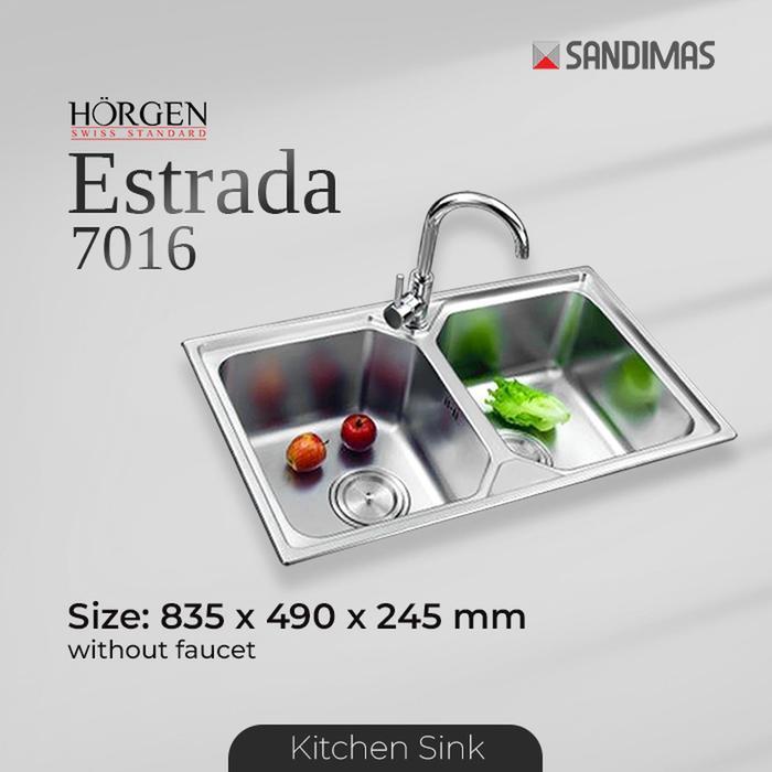 KITCHEN SINK HORGEN ESTRADA 7016 Steinless stell 304