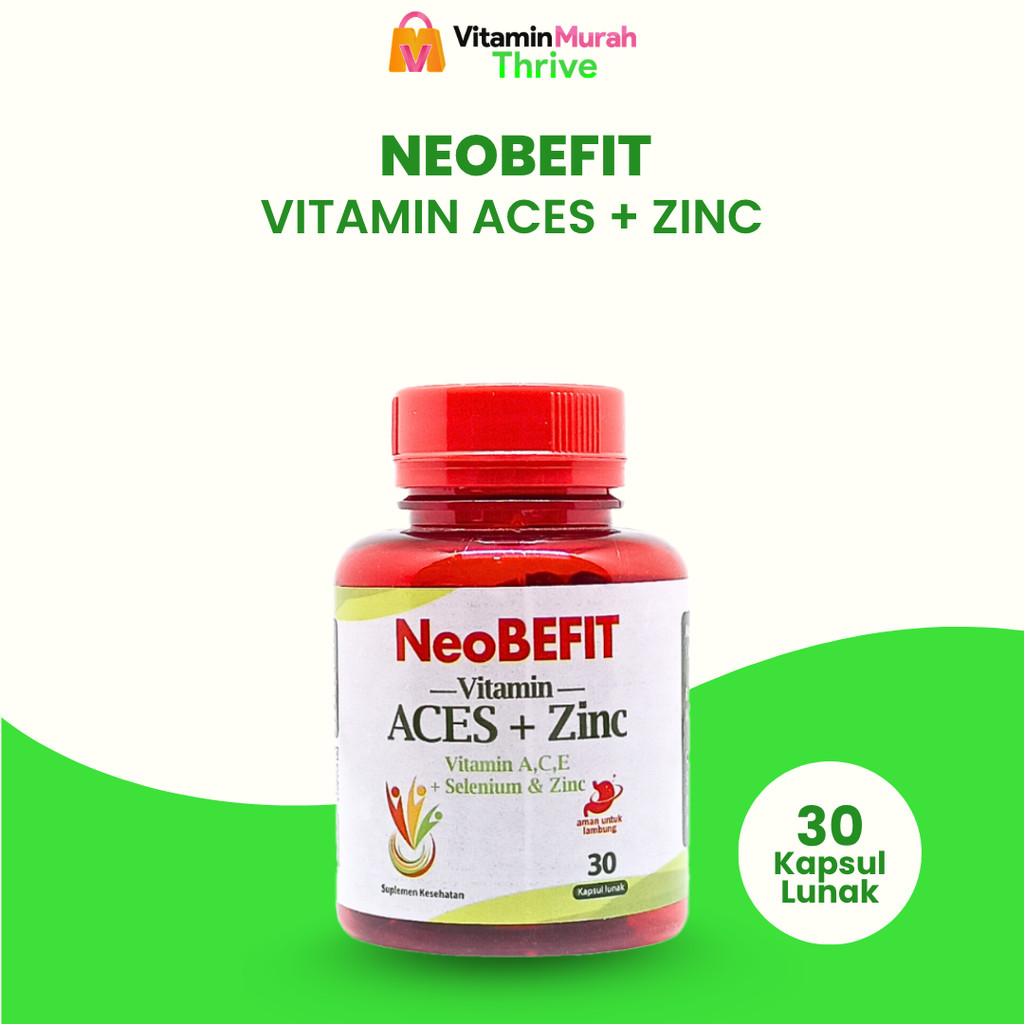 NeoBEFIT Vitamin A C E Selenium + ZINC ISI 30 & 100 KAPSUL LUNAK