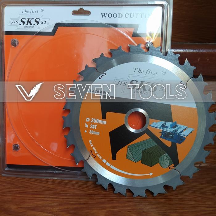 Gergaji kayu circle saw blade 10 inch 24T mata gergaji type tanduk SKS