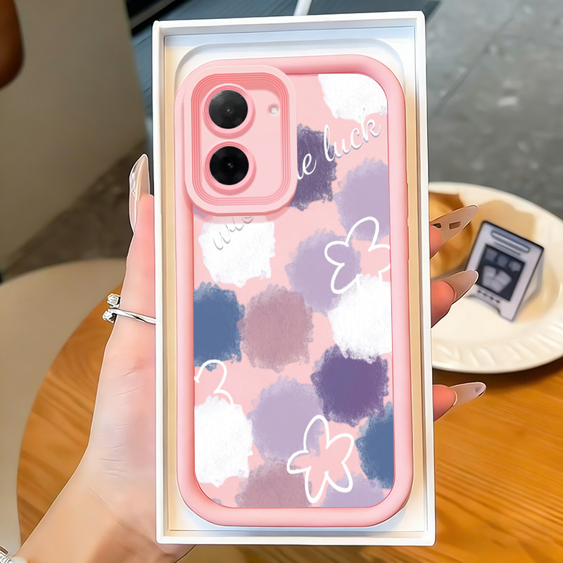 Casing Hp untuk Xiaomi Redmi A5 4G Case ungu muda Cat air Kasing silikon Cesing Elastis Softcase Kes