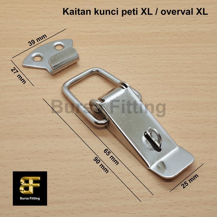 Kaitan peti XL plus kunci / overval XL / kunci koper / kunci album