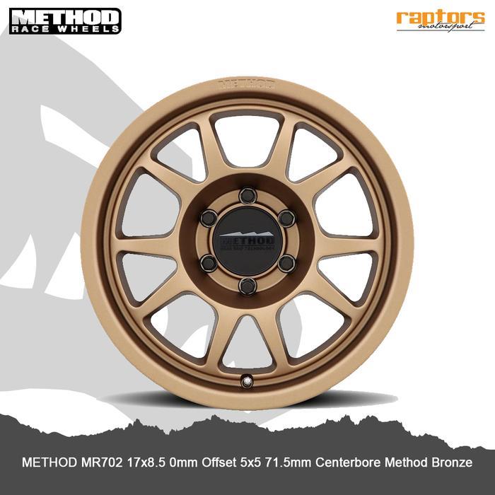 Method Racewheels MR702 R17x8.5, 0mm,5x5, 71.5mm, Method Bronze (5PCS)