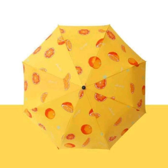 Payung Lipat Motif Buah Buahan Anti UV Payung 3D Merah