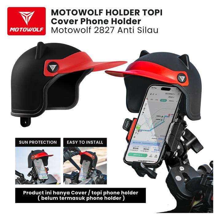 Motowolf Holder Topi Cover Phone Holder Motowolf 2827 Anti Silau