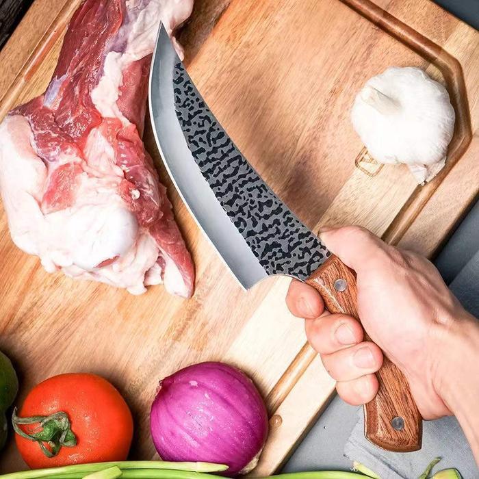 Promo Pisau Dapur Set Pisau Daging Gagang Golok Pisau Super Tajam Baja Asli Damaskus Baja Chef