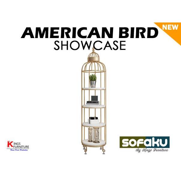 American Bird Showcase Etalase Rak Susun Sangkar - Rak Sangkar Gold