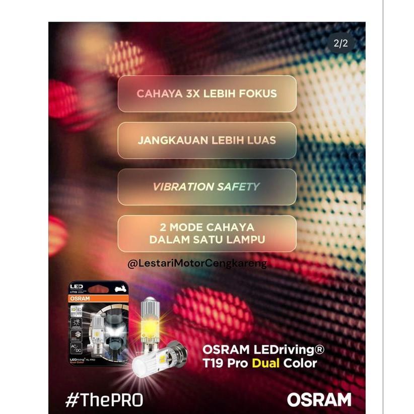 Osram Lampu Motor LED PRO 2 Warna Laser Vario 125 Old & Supra 125 Old Dual Color AC/DC 6000K & 3000K