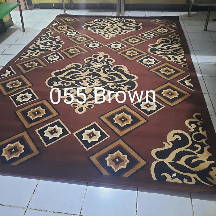 Karpet Permadani Besar Jumbo Moderno Momento Coklat Cream 210x310 cm