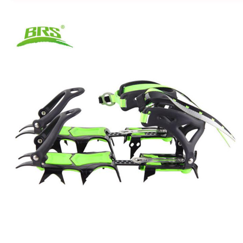 BRS 14 Teeth Ultralight Claws Crampons Shoes Non slip Cover Ice Gripper Outdoor Ski Ice Snow Grips H