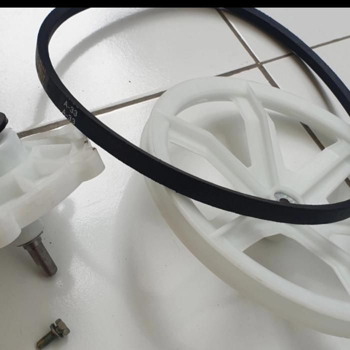 gearbox mesin cuci sanyo SW-855XT + Vanbelt A33