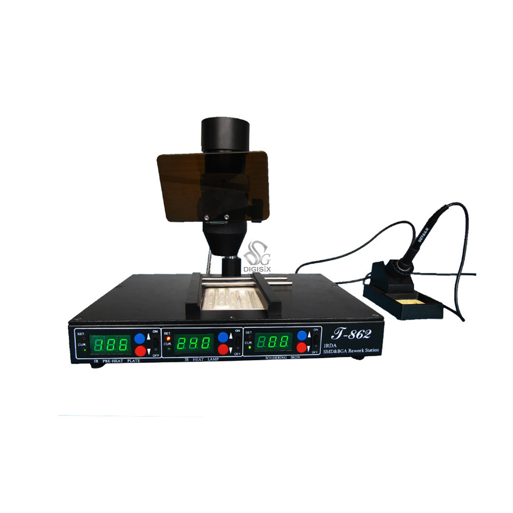 STOK TERBATAS  BGA Rework Station T-862 IRDA Soldering Welder T862 Infrared SMT SMD IRDA BGA Welder 