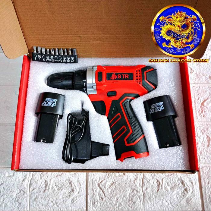 Mesin Bor Listrik 12V Kecepatan Ganda Impact