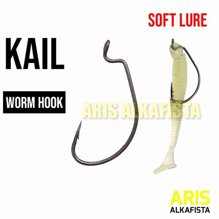 Kail Pancing Worm Hook KAIL SOFTLURE KAIL PANCING GABUS TOMAN