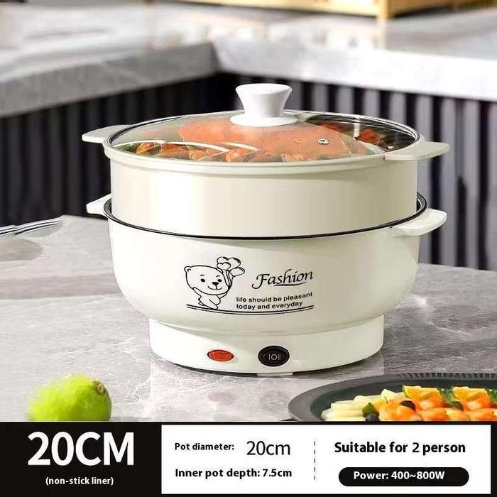 Panci masak teflon Panci masak keramik lapisan baja tahan karat Panci masak anti lengket multifungsi