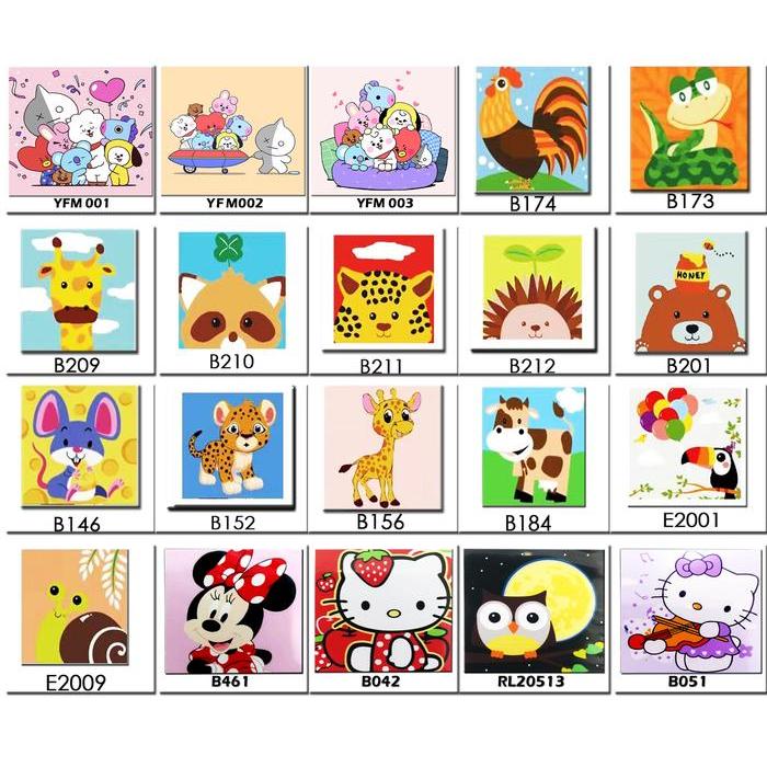 METH BTS SERIES BT21 CUTE ARMY PAINT BY NUMBER PAINTING BY NUMBERS DIY