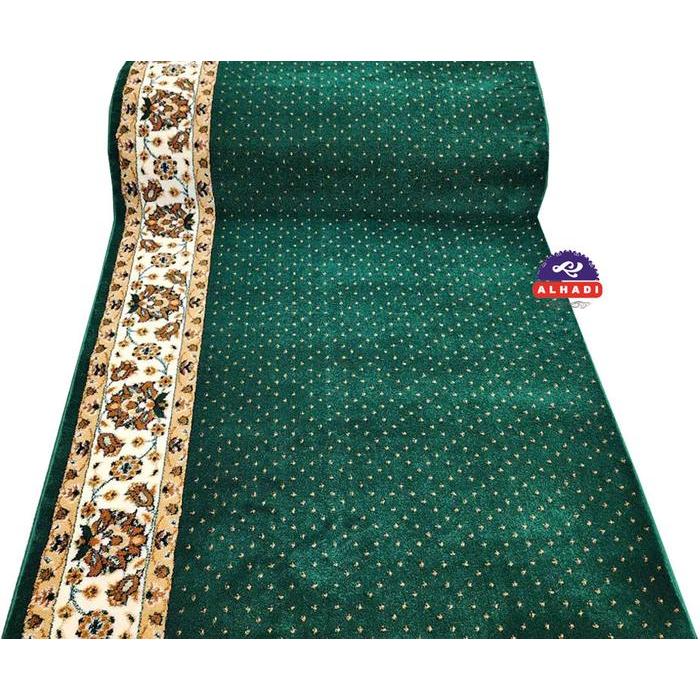 Alhadi Karpet Masjid ISTISUF METERAN Ukuran 120 x 100cm Tebal 12mm Sajadah Mushola Empuk Lembut