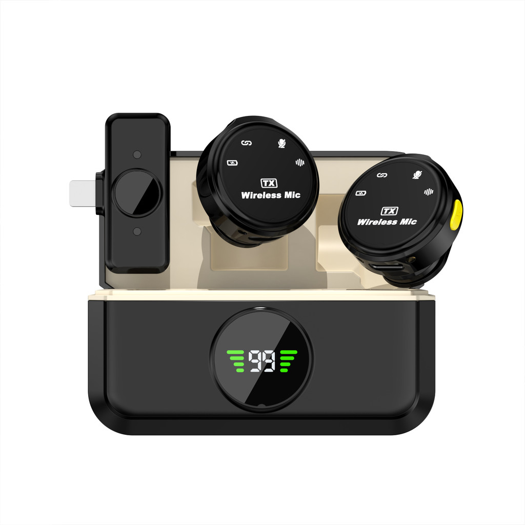 Wireless Lavalier Microphone Dual Omnidirectional Condenser Lavalier Microphone Microphone for