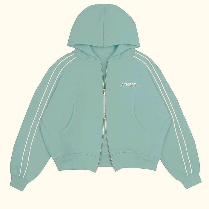 ATHBRT Switer Hoodie dan Jiper resleting Reflektif Nyala Pria Wanita Unisex dengan Desain Stylish