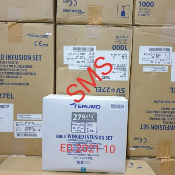 Wing Needle 27 G Terumo / Winged Infusion Set Terumo No 27