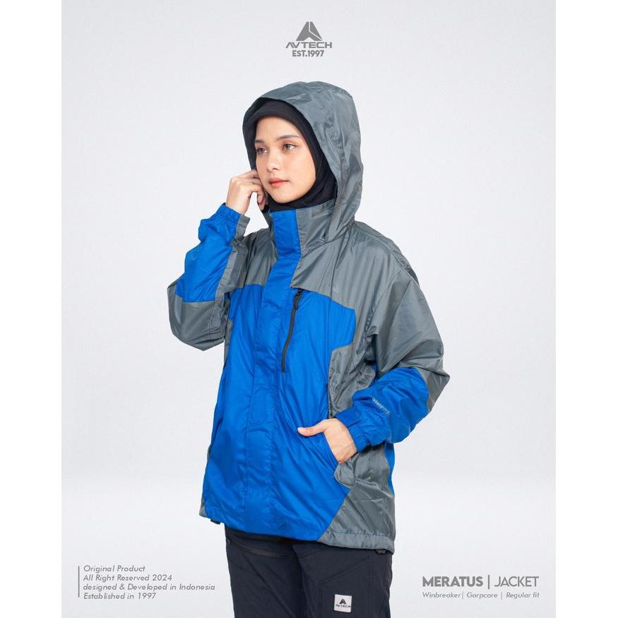 Promo- Avtech - Jaket Windbreaker Water Repellent Gorpcore Outdoor Gunung Motor Harian Hujan -